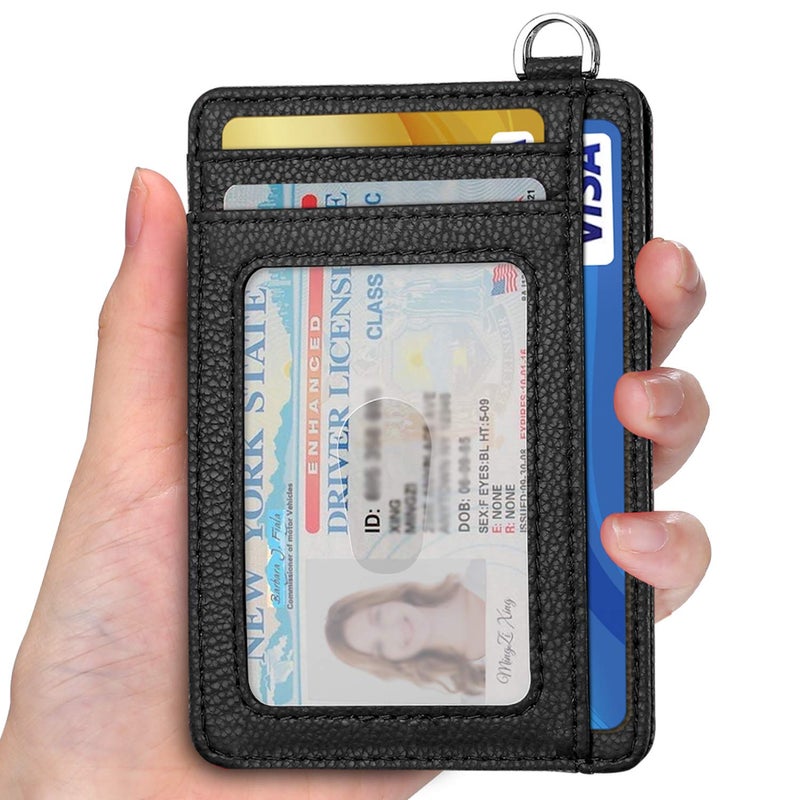 EcoVision Slim Minimalist Front Pocket Wallet, RFID Blocking Credit Card Holder Wallet with Detachable D-Shackle for Men Women - Image 2